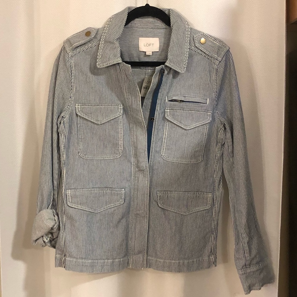 Ann Taylor LOFT striped jacked